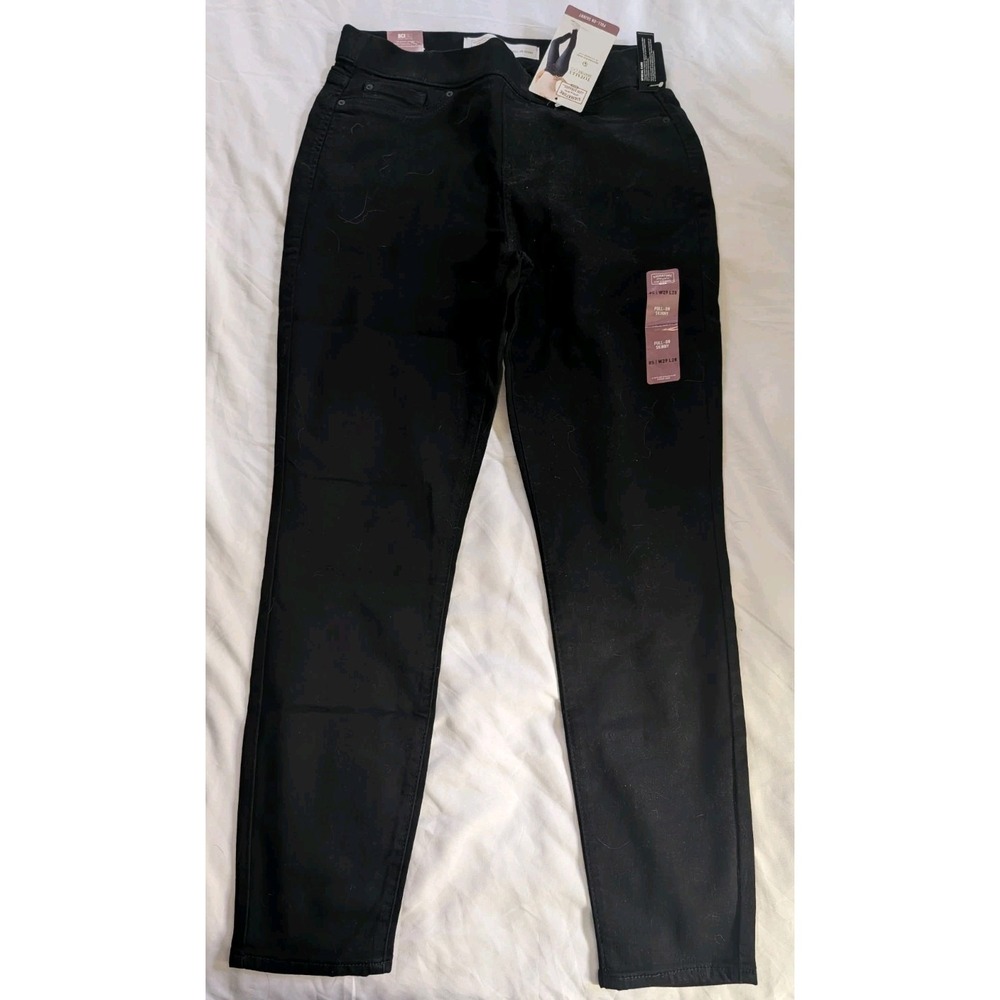 NWT Levi Strauss Women's 8S 29x28 Black Pull On Cotton Skinny‎ Jeans/Jeggings